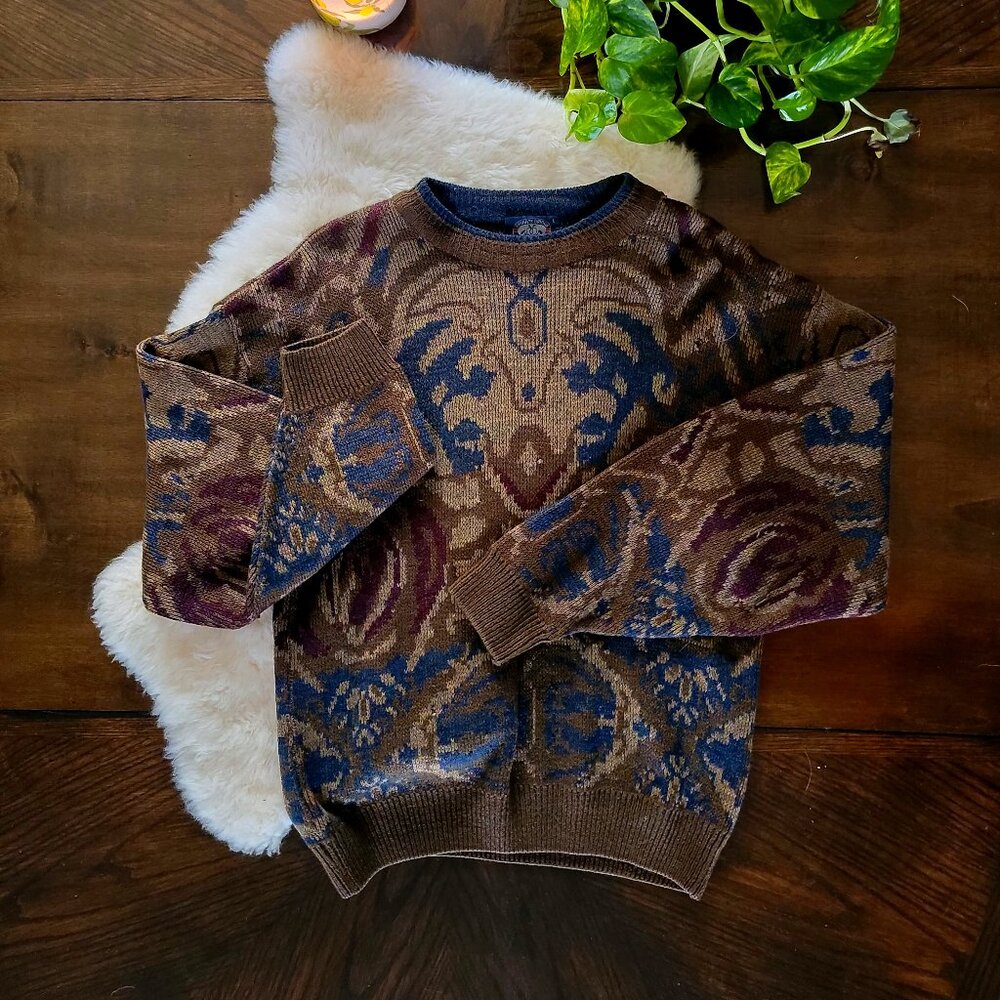 Vintage Wool Knit Sweater Made in England Size Large